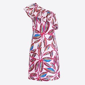 NWT! J. Crew One-Shoulder Floral Dress Size Small